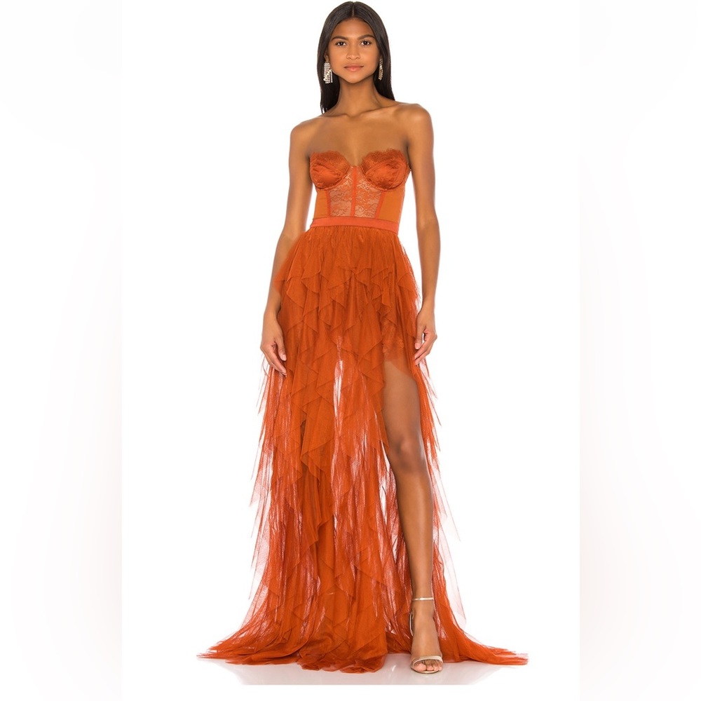 For Love & Lemons Revolve Bustier Gown